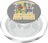 Ascensor Chistes Trabajar en Muchos Niveles Divertido Juego de Palabras Papá Broma Humor PopSockets PopGrip para MagSafe