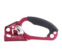 Ascensor de Cuerda para montañismo al Aire, Protector de Subida para Cuerdas de 8 a 13 mm, Ascensor de aleación de Aluminio y magnesio con Agarre Firme para Rescate y (Roja)