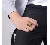 ASCHXUGX Sexy Goddess Angel Wings Men's Ring, Anillo De Acero Inoxidable De Moda Para Hombres,Plata,11