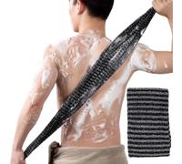 Asciugamano per la pulizia, spugna per il lavaggio della schiena della pelle, straccio da doccia riutilizzabile con coda lunga, materiale morbido e durevole Caratteristica principale, per uso in bagno