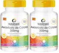Ascorbato de calcio 300mg - Vitamina C no ácida - Vegana - 250 comprimidos | Warnke Vitalstoffe - Calidad de farmacia alemana (Paquete de 2)