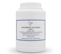 Ascorbato de Sodio en Polvo 500 g Power Natural Life - Aditivo Alimentario E301 - Ingrediente Alimentario - Antioxidante y Conservante - 100% Puro sin Añadidos