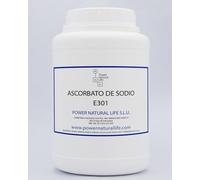 Ascorbato de Sodio en Polvo - Grado Alimentario - Antioxidante y Conservante E301 - Alta Biodisponibilidad - 100% Puro sin Añadidos - Envase de Polietileno 1 kg