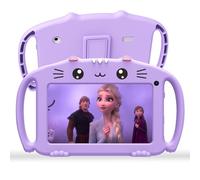 ascrecem Tablet Niños 7 Pulgadas Android Tableta Infantil con WiFi Doble Cámara Control Parental Quad Core 2GB RAM 32GB ROM Juegos Educativos Tablet Bebe de 3 a 14 años Chica Chico (Morado)