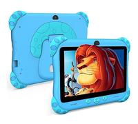 ascrecem Tablet Niños 7 Pulgadas Tableta para Niños con WiFi Bluetooth Doble Cámara Control Parental Quad Core 32 GB ROM Android Tablet Infantil con Funda para Niña de 3 a 14 años Youtube (Lake Blue)