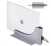 Ascrono Estación de Acoplamiento Vertical Compatible con MacBook Air 13 (M2 2022 y M3 2024) - Disfruta de 2 Puertos Thunderbolt-4 USB-C para conectar sin Problemas Dos Pantallas