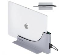 Ascrono Estación de Acoplamiento Vertical Compatible con Macbook Pro 13, 15 & 16 (2016-2020, M2 2022) con TouchBar - Disfruta de 2 Puertos Thunderbolt-4 USB-C Conecta sin Problemas Dos Pantallas