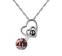 ASD Jewerly Collar De Corazón Personalizado Para Mujeres, Collar De Proyección De Fotos Personalizado I Love You Collar 100 Idiomas Regalo Personalizado Para Mujeres Madres