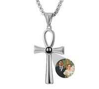 ASD Joyería De Barra Personalizada Para Hombres Y Mujeres - Collar De Proyección De Fotos, Imagen Personalizada, Grabado Con Nombre I Love You En 100 Idiomas - Joyas De Pareja