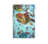 ASDASFDJ Póster decorativo de 4 pósteres de Game Stardew Valley para pared e imagen artística moderna para decoración de dormitorio familiar, 30 x 45 cm