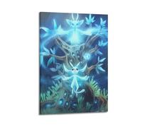 ASDASFDJ Póster decorativo de Game Ori y el bosque ciego, 4 pósteres de pared e impresión artística moderna para decoración de dormitorio familiar, 60 x 90 cm