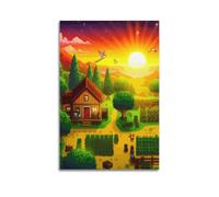 ASDASFDJ Póster decorativo de Game Stardew Valley 2 sobre lienzo para pared e impresión artística moderna para dormitorio familiar, 40 x 60 cm