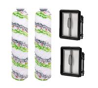 Asdazrxy 2 filtros de repuesto y 2 rodillos de cepillo multisuperficie para mascotas, accesorios para cepillo Bissell CrossWave X7 Pet Pro 2955N, 3479N aspiradora y filtro en seco húmedo