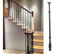 asdchZen Balaustres De Hierro De 1/2 Pulgada para Escalera, con Eje Redondo para Barandilla De Terraza, Patio O Cerca De Cadena, con Kit Completo, 1 Paquete, 75 Cm (30 Pulgadas) De Alto.