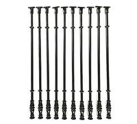 asdchZen Balaustres De Hierro De 1/2 Pulgada para Escalera, con Eje Redondo para Barandilla De Terraza, Patio O Cerca De Cadena, con Kit Completo, Paquete De 10, Altura 75 Cm (30 Pulgadas)