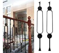 asdchZen Balaustres para Plataforma/Barandilla/Cerca Exterior De Madera para Terraza/Terraza/Escalera, Protección para Niños Y Mascotas, Diseño Ovalado Hueco, Paquete De 2, Altura 95 Cm/37,4 Pulgadas