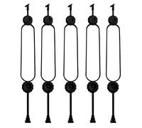 asdchZen Balaustres para Plataforma/Barandilla/Cerca Exterior De Madera para Terraza/Terraza/Escalera, Protección para Niños Y Mascotas, Diseño Ovalado Hueco, Paquete De 5, Altura 65 Cm/25,5 Pulgadas