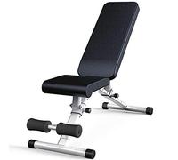 asdchZen Banco de pesas plegable, banco de sentarse, equipo de fitness en el hogar, silla de fitness multifuncional, taburete ajustable con mancuernas