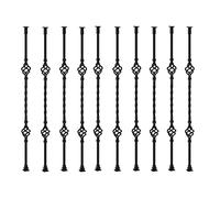 asdchZen Barandilla De Escalera De Hierro Forjado Impermeable, Paquete De 10, para Interior Y Exterior, con Doble Cesta Giratoria, Personalizable, 105 Cm De Alto.