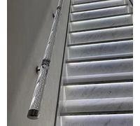 asdchZen Barandilla De Escalera De Pared para Interiores, De Acrílico Transparente, Sin Barreras, para Bares, Apartamentos, Pasillos Y Garajes, con Soportes Plateados, 450 Cm/14,7 Pies/177 Pulgadas