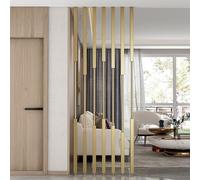 asdchZen Biombos Metálicos De Piso A Techo, Decoración Minimalista Moderna para Sala De Estar, Dormitorio, Estudio, Oficina. Mampara Plegable Portátil, E, 7 Unidades, 250 Cm (98,43 Pulgadas).