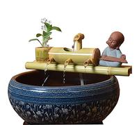 asdchZen Bomba para Fuente De Agua, Fuente De Bambú para Jardín Zen De Interior, El Bambú Aporta Tranquilidad A Espacios De Trabajo Ajetreados, 50 Cm, 40 Cm