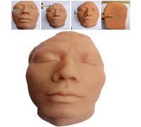 asdchZen Cabeza De Silicona para Entrenamiento De Cráneo, Modelo Educativo De Cabeza De Inyección De Cráneo, Modelo Educativo De Seis Suturas, Modelo De Sutura Y Cirugía, Inyección, Enseñanza