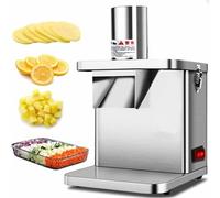 asdchZen Cortadora Eléctrica De Frutas Y Verduras, Picadora Comercial De Verduras, Máquina Eléctrica para Cortar Patatas, Procesador Automático Multifuncional De Alimentos De Acero para Verduras.