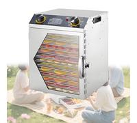 asdchZen Deshidratador De Frutas Comercial De 18 Capas con Temperatura Ajustable, De Acero Inoxidable, 12.º Piso.