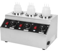 asdchZen Dispensador Eléctrico De Salsas con Calentador, De Acero Inoxidable, para Conservar El Calor En Curry, Mantequilla Y Dulce De Leche. Rango De Temperatura: 30-85 °C/86-185 °F. 3 Rejillas.