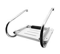 asdchZen Escalera Telescópica para Embarcaciones De 3/2 Peldaños, Plataforma De Fibra De Vidrio Y 2 Pasamanos, para Piscinas/Pontones/Muelles/Embarcaciones De Pesca, Montaje Inferior, 2 Peldaños