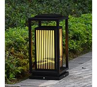 asdchZen Farola De Césped para Exteriores, Estilo Pilar De Patio Único, Resistente A La Lluvia, Estilo Vintage, 1 Cabezal, Ideal para Cercas, Terrazas, Patios, Decoración De Jardín, 20 Cm