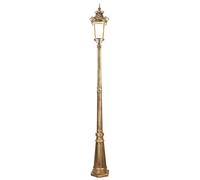 asdchZen Farola De Exterior De Un Solo Cabezal, Impermeable Ip56, De Aluminio Antioxidante, para Jardín, Patio, Color Bronce, 220 Cm De Altura.