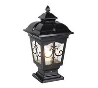 asdchZen Farola Exterior Moderna Ip54, Resistente Al Agua, para Porche, Jardín, Patio, Camino, Pasarela, Césped, Decoración, De Aluminio, E26, Color Negro, 16 X 37 Cm