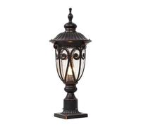 asdchZen Farola Impermeable Ip65 para Portón, Bolardo E27, con Cableado Fijo, Ideal para Pilar, con Iluminación Brillante, Ideal para Patio, Parque Y Césped, Un Solo Color, 70 Cm.