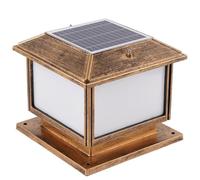 asdchZen Farola Solar Europea De 11,8 Pulgadas, Ip65, Resistente Al Agua Y A La Lluvia, con Acabado De Metal Y Cristal, para Jardín, Villa, Casa, Un Color, 25 Cm