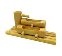 asdchZen Fuente De Agua De Bambú con Bomba, Kit Decorativo para Jardín con Elementos Acuáticos, Fuentes Zen Feng Shui, para Patio, Jardín, Estanque, Acuario, 70 Cm, 50 Cm