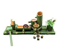 asdchZen Fuente De Agua De Bambú para Exteriores con Bomba, Fácil De Instalar En Estanques O Jardines, Bambú Natural Liso Y Resistente A Las Grietas, 55 Cm/21,7 Pulgadas, 50 Cm/19,7 Pulgadas