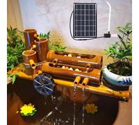 asdchZen Fuente De Agua Estilo Jardín Zen, Kit De Fuente De Agua Japonesa De Bambú con Bomba, Entrada De Agua Oculta, Apta para Uso Interior Y Exterior, 50 Cm, 40 Cm.