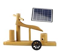 asdchZen Fuente De Bambú, Fuente Solar, Elementos Acuáticos para Jardín con Energía Solar, Kit De Fuente De Bambú con Bomba, 50 Cm, 40 Cm
