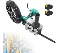 asdchZen Herramienta Automática para Pasar Cables Y Cables Eléctricos, Incluye Baterías, Ideal para Proyectos De Construcción Y Comunicaciones. 2 Baterías, 2 Baterías.