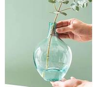 asdchZen Jarrón De Cristal De Gran Tamaño para El Hogar, Sala De Estar, Arreglo Floral Hidropónico, Transparente, Grande, Negro, B, B