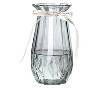 asdchZen Jarrón De Cristal, Elegante, Moderno, para Mesa, Repisas, Expositores Y Mesas De Centro.