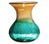 asdchZen Jarrón De Flores con Degradado Creativo, Jarrón De Grietas De Hielo, Jarrones Hidropónicos De Vidrio Americano, Jarrones Decorativos para Escritorio, Sala De Estar, Regalo, 13,5 X 21 Cm