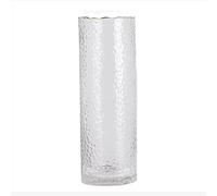 asdchZen Jarrón De Vidrio Corrugado Transparente Phnom Penh, Flores Acuáticas, Arreglo Floral Seco, Colgante, Patrón De Martillo, Tubo Recto, Decoración De Mesa para Sala De Estar.