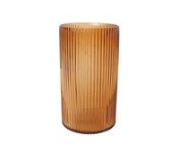 asdchZen Jarrón Florero Transparente De Vidrio De Grano Vertical, Maceta Hidropónica, Decoración De Escritorio, Arreglo Floral, Decoración Moderna, Jarrones Florales, Jarrón, L