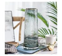 asdchZen Jarrón para Flores, Jarrón Nórdico De Cristal De Lujo, Transparente, Sencillo, para Sala De Estar, Oficina, L