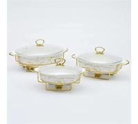 asdchZen Juego De 1 Plato De Cerámica para Calentar Alimentos, Ideal para Hoteles Y Restaurantes, 1,2 L