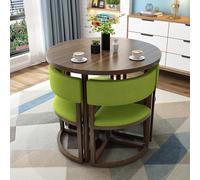 asdchZen Juego De Mesa De Comedor Redonda Moderna con 4 Sillas, Mesa De Conferencias De 80 Cm para Cocina Y Sala De Estar, Elegante Mueble De Comedor, Ideal para Espacios Pequeños, Un Solo Color, B2