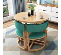 asdchZen Juego De Mesa De Comedor Redonda Moderna con 4 Sillas - Mesa De Conferencias De 80 Cm para Cocina Y Sala De Estar, Solución Elegante Y Compacta, Un Solo Color, A9